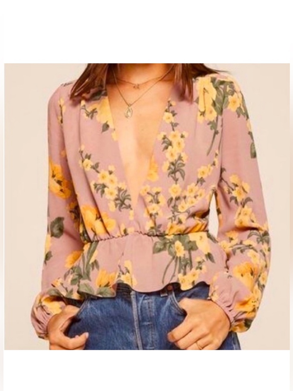 Reformation Camila blouse top in Antoinette